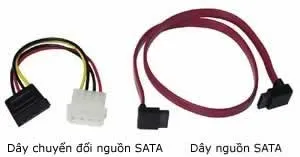 Hình ảnh cáp nguồn chuẩn SATA, minh họa kiểu kết nối cho ổ đĩa quang đời mới khi thực hiện cách lắp ổ đĩa dvd vào máy tính