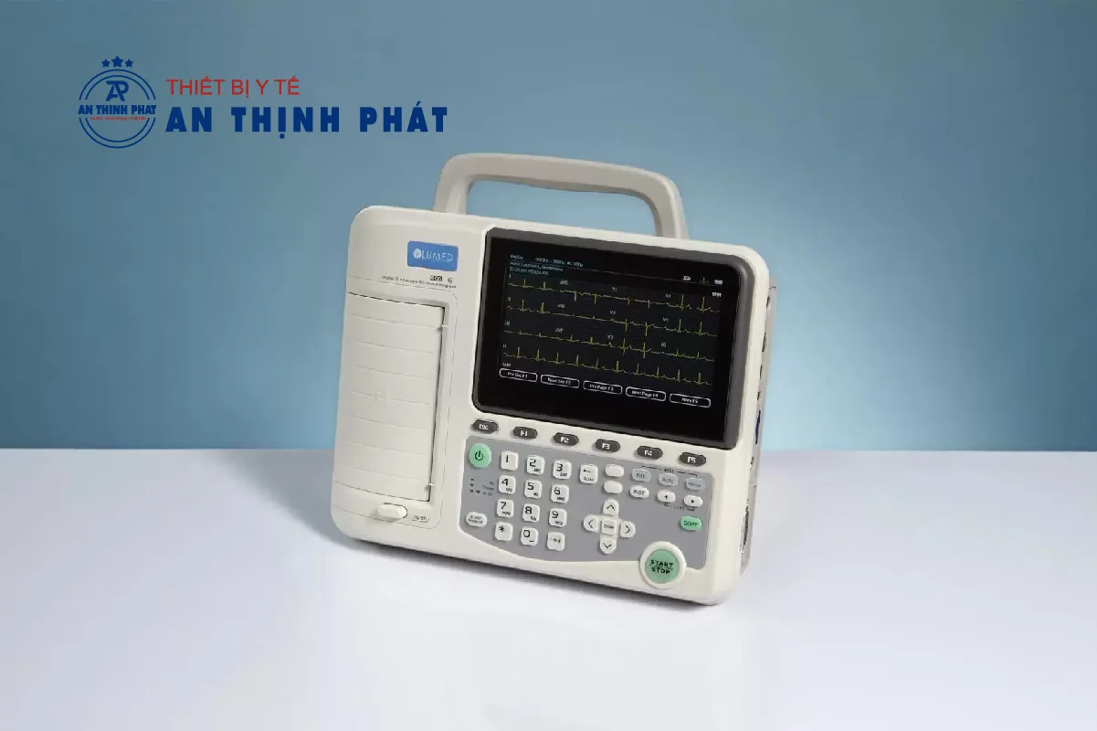 Cách sử dụng máy điện tim 6 cần - Khởi động và thiết lập thông số