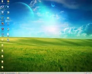 Giao diện màn hình chính của máy tính AOC sau khi khởi động