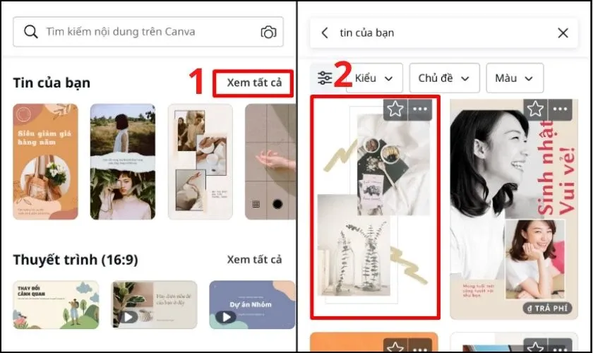 cách sử dụng canva trên máy tính qua giao diện điện thoại