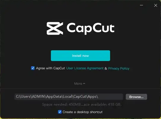 Cài đặt CapCut trên Windows