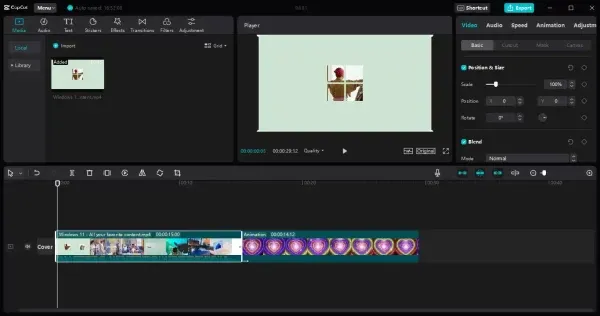 Nhập liệu đa phương tiện vào CapCut