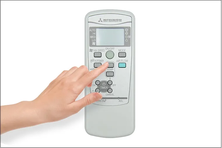 Nút TEMP có chức năng để điều chỉnh nhiệt độ phòng của máy lạnh Mitsubishi