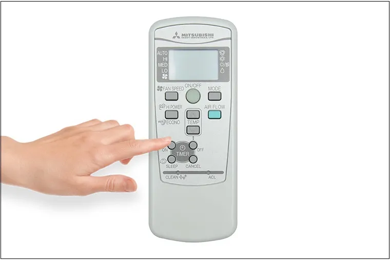 Chế độ hẹn giờ tắt máy lạnh Mitsubishi