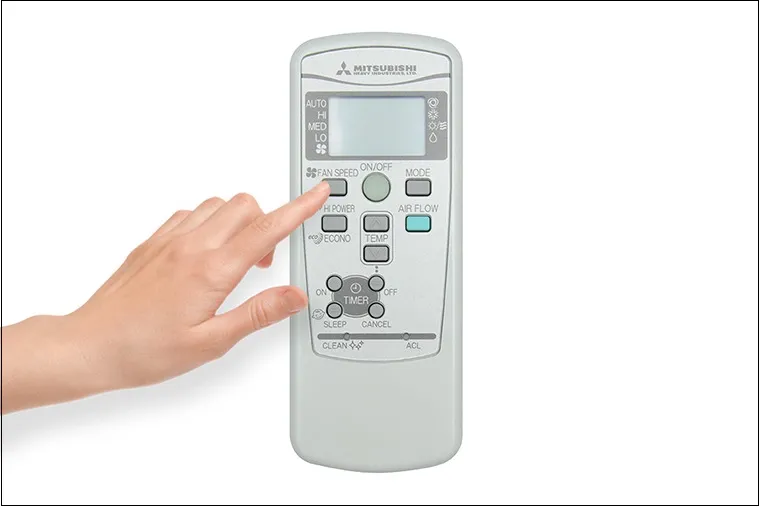Chế độ điều chỉnh tốc độ quạt của máy lạnh Mitsubishi