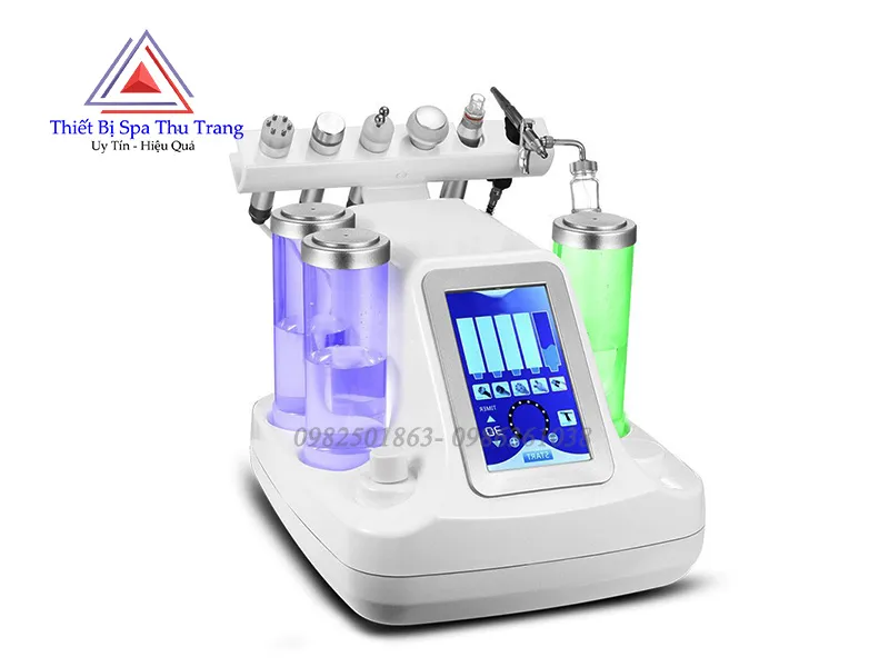 Hướng dẫn cách sử dụng máy Aqua Peel 6in1, thực hiện liệu trình hút rửa làm sạch da mặt.