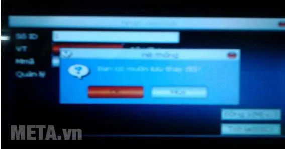 Các bước lưu thông tin và đăng ký vân tay bổ sung cho người dùng hiện tại