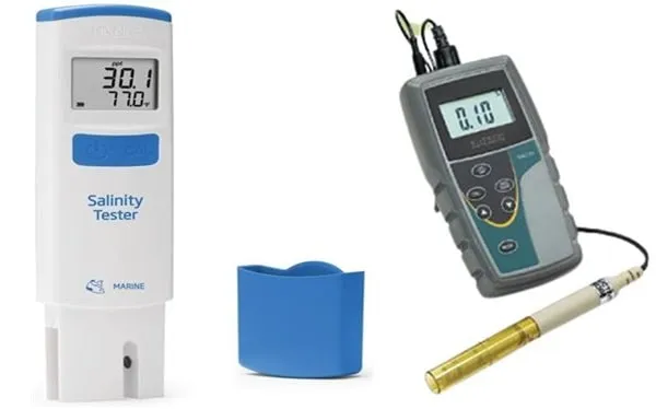 Các loại máy đo độ mặn được sử dụng phổ biến