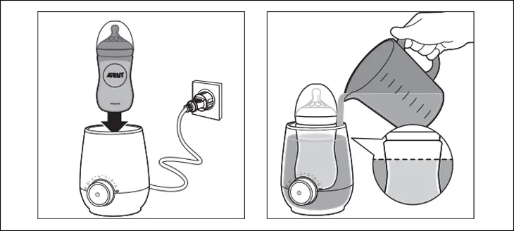 Hình ảnh cách dùng máy hâm sữa Philips Avent để giữ ấm và rã đông sữa cho bé