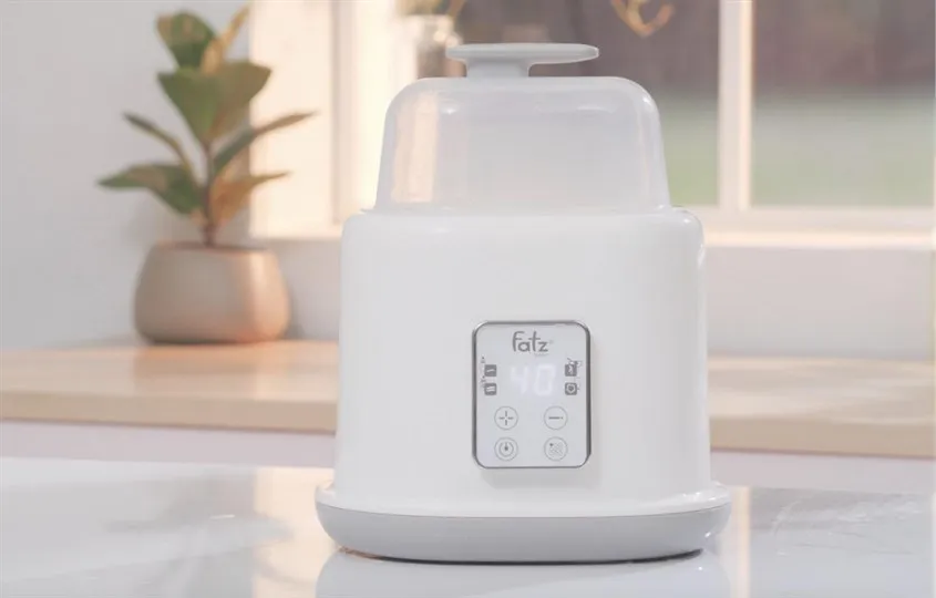 Máy hâm sữa Fatz điện tử đa năng với bảng điều khiển cảm ứng, tích hợp tiệt trùng và sấy khô