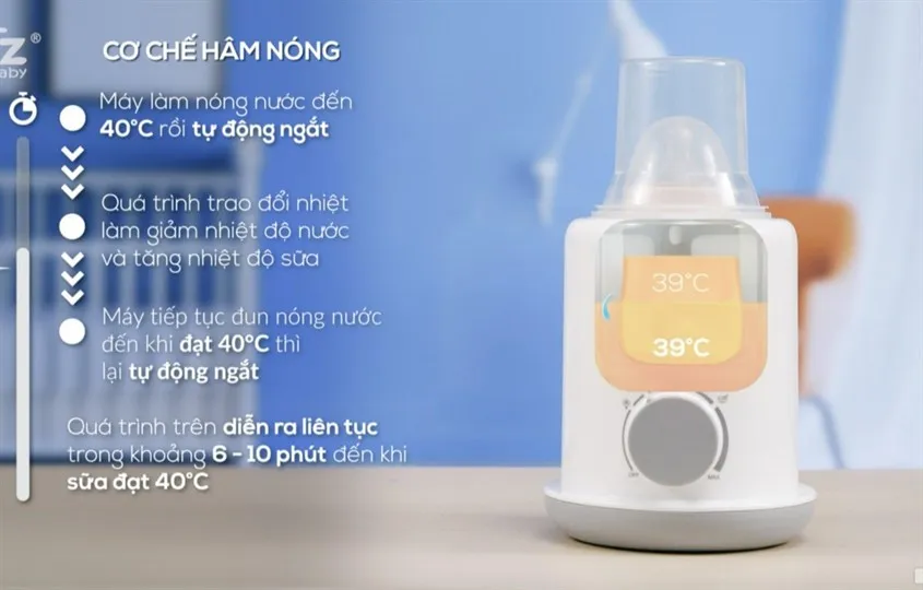Hướng dẫn máy hâm sữa fatz cách sử dụng chức năng hâm nóng sữa đúng chuẩn cho bé