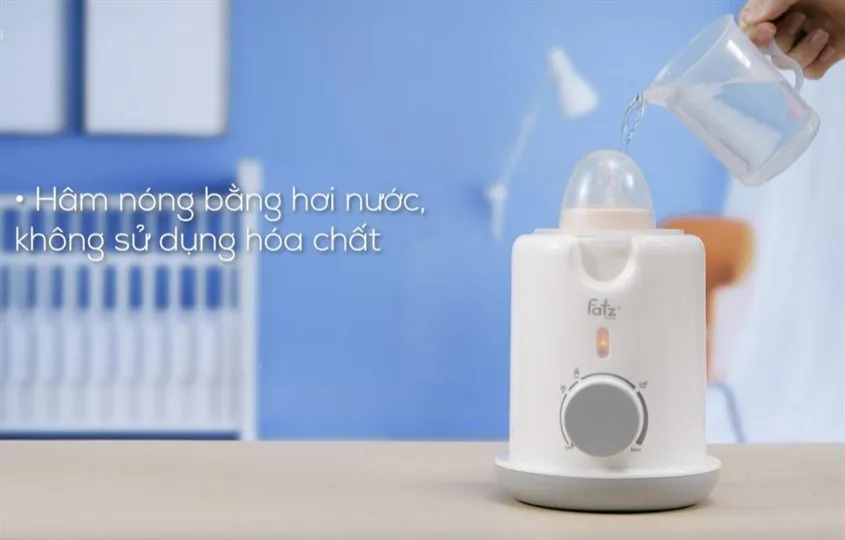 Quy trình sử dụng máy hâm sữa Fatz để tiệt trùng bình sữa và phụ kiện bằng hơi nước hiệu quả