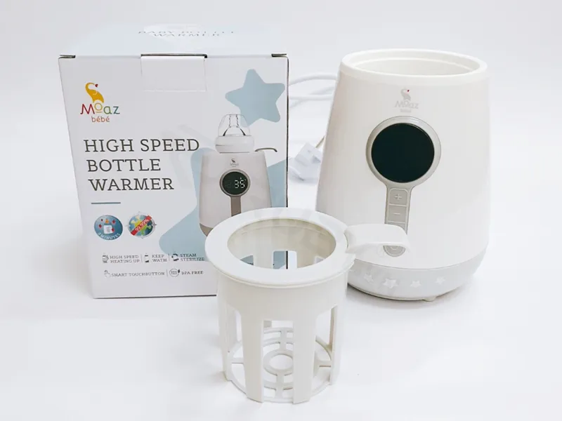 Hướng dẫn trực quan từng bước cách sử dụng máy hâm sữa Moaz Bebe hiệu quả, đảm bảo sữa ấm đều và an toàn cho bé.