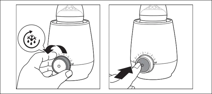 Chọn chế độ giữ ấm/rã đông trên máy hâm sữa Philips Avent