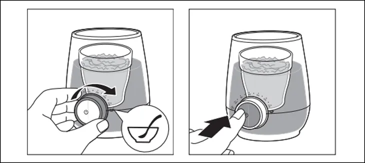 Chọn chế độ hâm nóng thức ăn cho bé trên máy hâm sữa Philips Avent