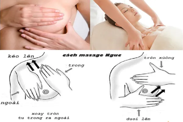 Massage ngực nhẹ nhàng giúp kích thích phản xạ xuống sữa trước khi sử dụng máy hút sữa