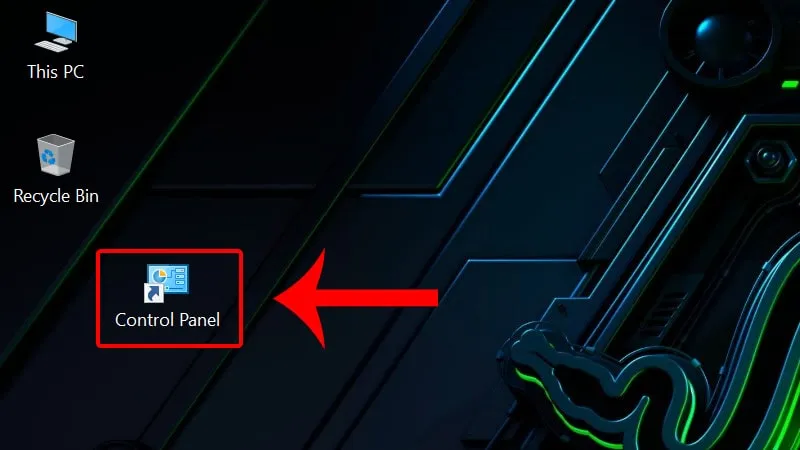 Màn hình chính của Control Panel, biểu tượng cổng vào cho việc cài đặt và quản lý thiết bị