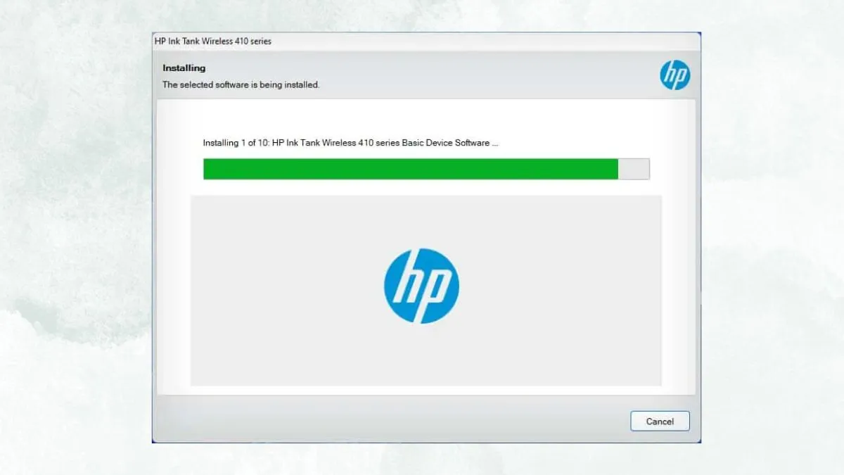 Cửa sổ tùy chọn kết nối USB khi cài đặt máy in HP
