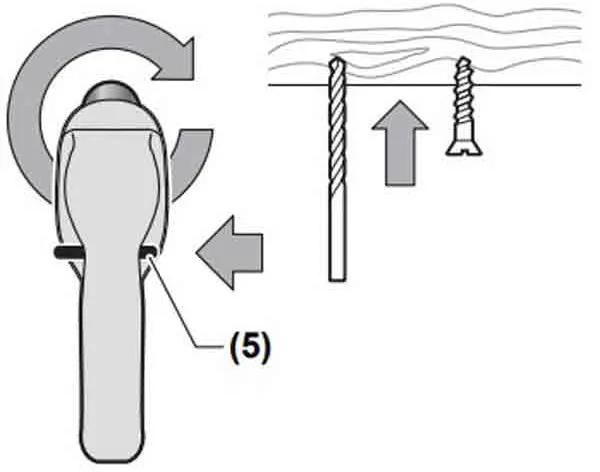 Xác định chiều quay phải của máy khoan Bosch GSB 550