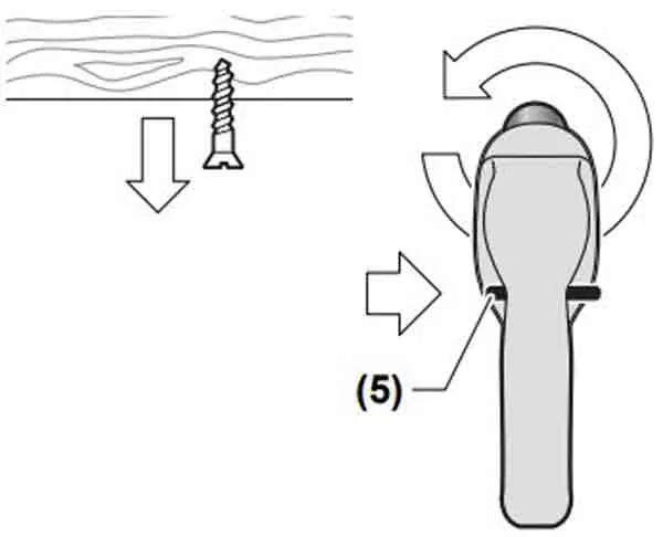 Xác định chiều quay trái của máy khoan Bosch GSB 550