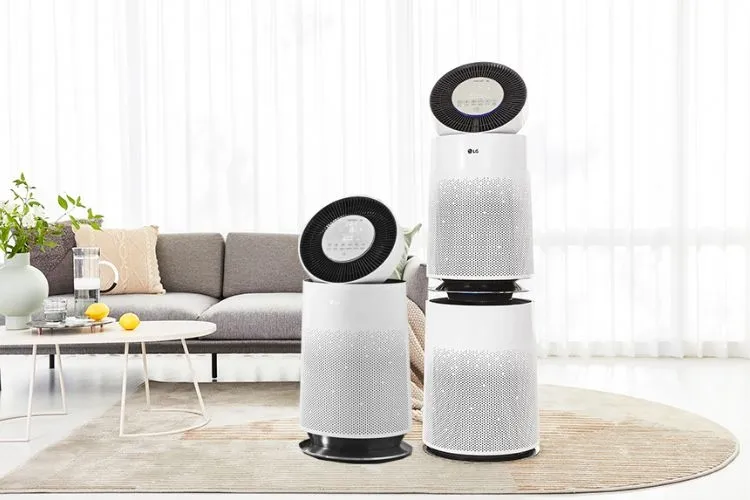 Máy lọc thác LG Puricare với thiết kế hiện đại và khả năng lọc khí tiên tiến