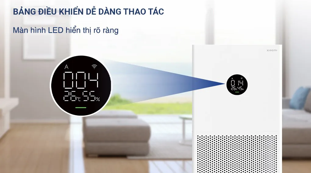 Màn hình LED trên máy lọc không khí Xiaomi Smart Air Purifier 4 Lite