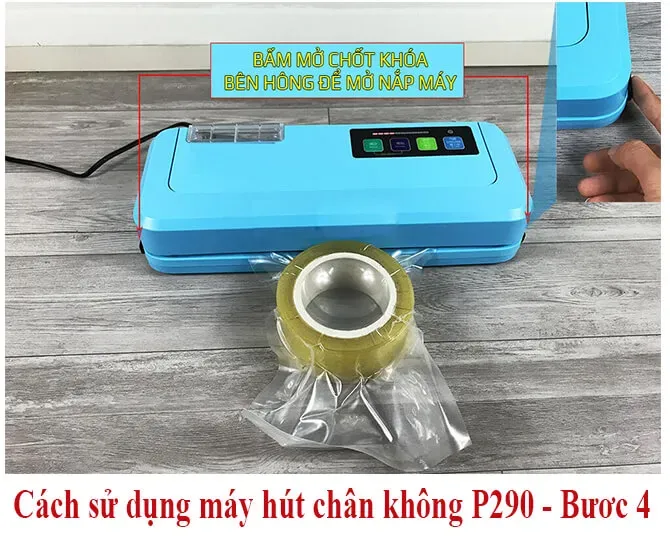 Hoàn tất quá trình hút chân không và lấy sản phẩm khỏi máy P290