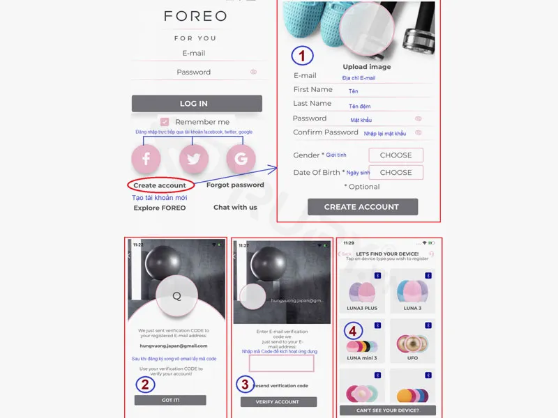 Cách sử dụng máy rửa mặt Foreo mini 3