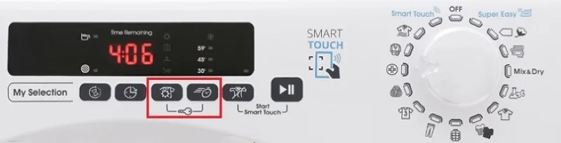 Chức năng khóa bảng điều khiển trên máy sấy Candy