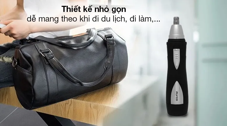 Máy tỉa lông mũi và lông tai Flyco FS7805VN có thiết kế nhỏ gọn dễ mang theo người