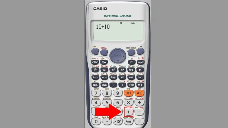 Các phép tính cộng trừ đơn giản trên máy tính cầm tay Casio