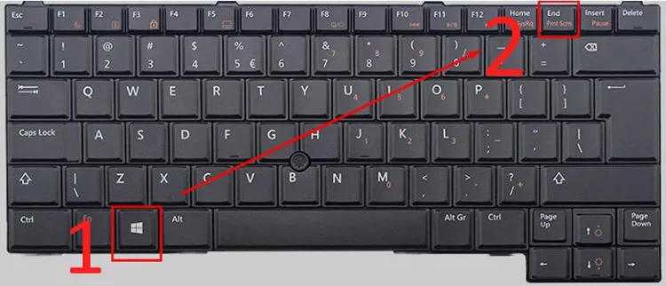 Bàn phím Dell với phím Print Screen nổi bật, sẵn sàng cho thao tác chụp màn hình