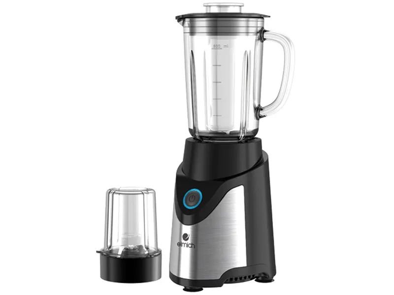 Máy xay sinh tố Elmich với thiết kế hiện đại trên bàn bếp, minh họa cách sử dụng máy xay sinh tố Elmich hiệu quả