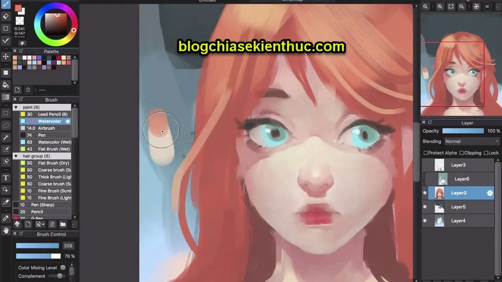 Giao diện chính phần mềm Medibang Paint trên máy tính