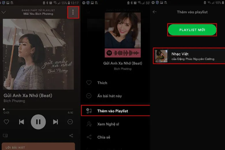 Quản lý danh sách phát trên Spotify, tạo và sắp xếp playlist cá nhân khi sử dụng Spotify trên máy tính.