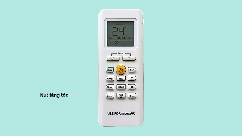 Tìm hiểu cách sử dụng chức năng làm lạnh nhanh Turbo trên remote máy lạnh Midea