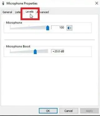 Điều chỉnh mức tăng micrô để tối ưu hóa âm lượng đầu vào của tai nghe
