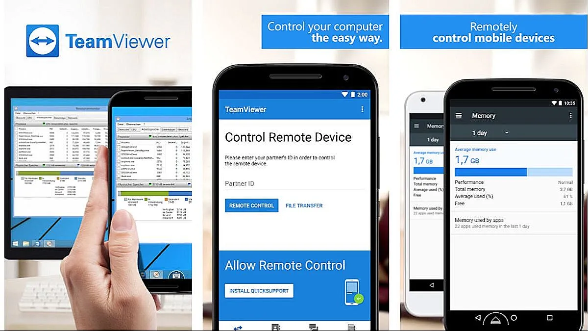 Hướng dẫn tải ứng dụng TeamViewer trên thiết bị di động, một bước quan trọng để hiểu cách sử dụng TeamViewer trên máy tính
