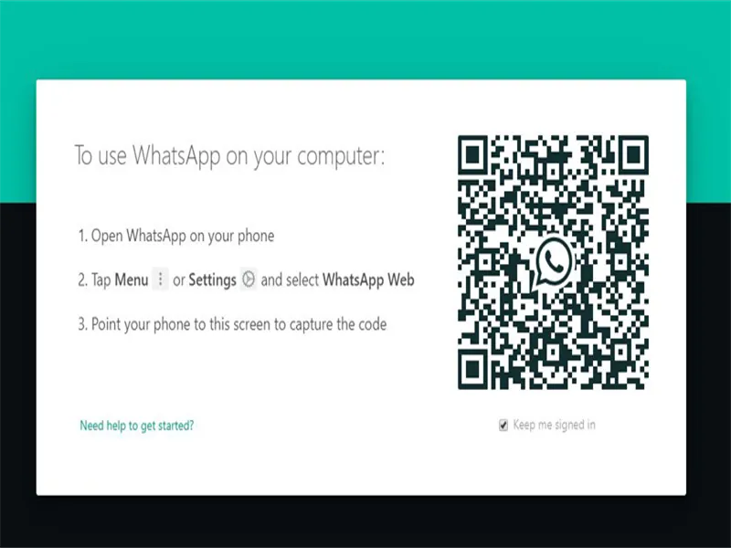 Điện thoại đang quét mã QR để đăng nhập vào WhatsApp Desktop