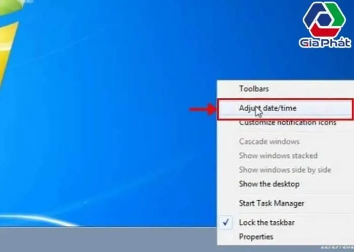 Hướng dẫn cách sửa giờ trên máy tính Windows 7: Điều chỉnh ngày giờ