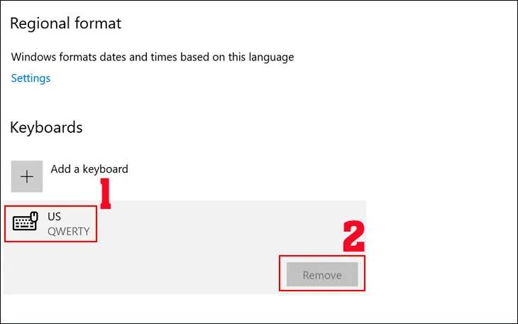 Gỡ bỏ chuẩn bàn phím cũ để áp dụng cài đặt mới và sửa lỗi bàn phím máy tính