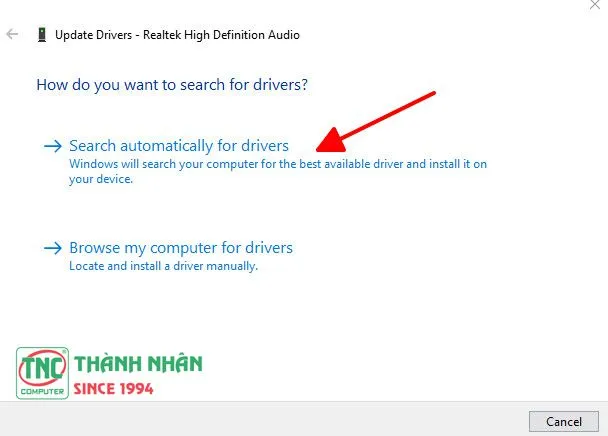 Cập nhật driver âm thanh Win 10