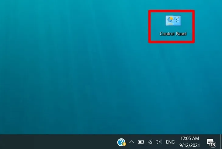Mục Control Panel trên Desktop