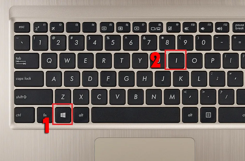 Mở nhanh cài đặt (Settings) Windows để điều chỉnh độ sáng màn hình máy tính