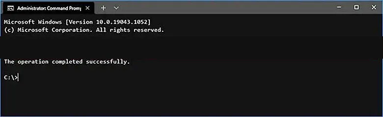 Xóa lệnh registry đã nhập để tắt chế độ máy bay trên laptop Asus qua Command Prompt
