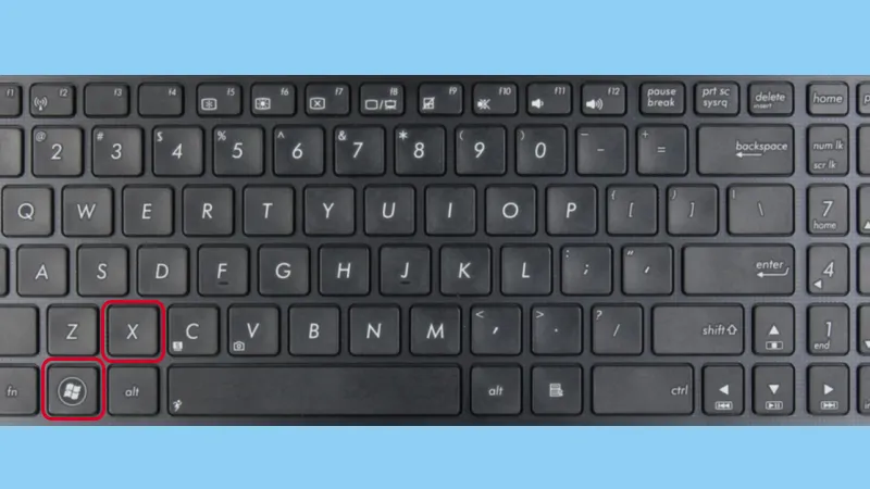 Thao tác nhấn tổ hợp phím Windows + X để mở menu nhanh, hỗ trợ các cách tắt máy và chế độ tắt máy tạm thời trên Windows 8, 10.