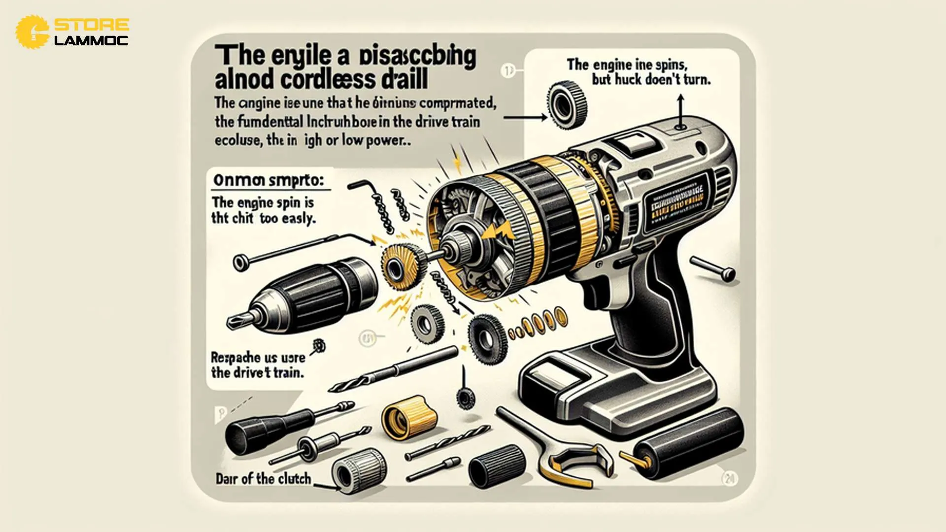 Cách tháo đầu máy khoan pin bị kẹt chi tiết dễ làm
