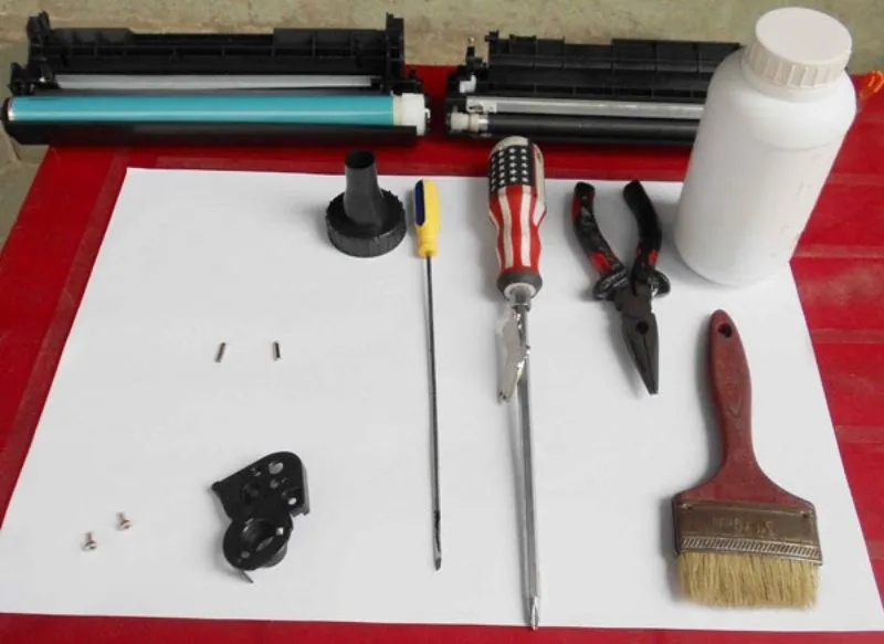 Hướng dẫn cách tháo máy in Canon 3300: hộp mực 49A/53A được tách rời