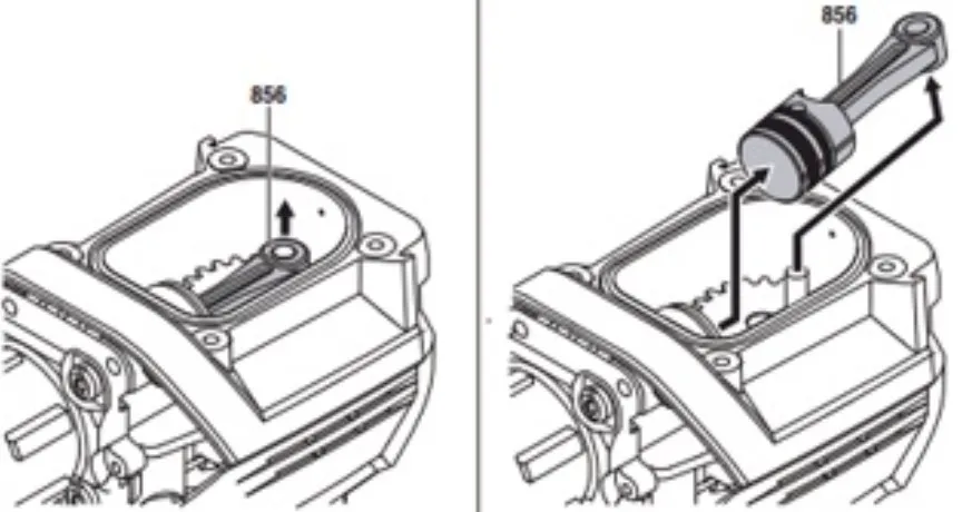 Tách Piston Và Các Thành Phần Liên Quan Từ Hộp Máy Đục Bê Tông Để Kiểm Tra Hư Hỏng