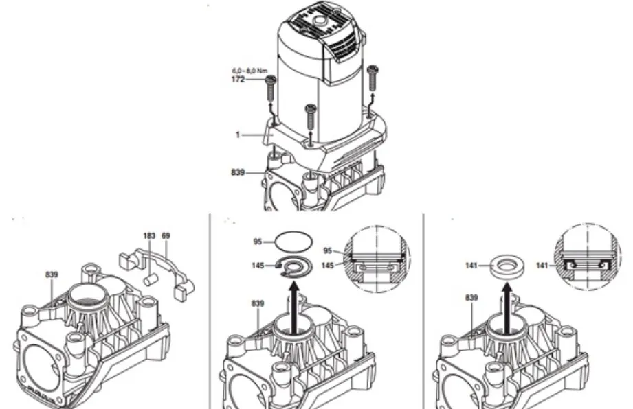 Quy Trình Tháo Hộp Bánh Răng Và Các Linh Kiện Bên Trong Của Máy Đục Bê Tông